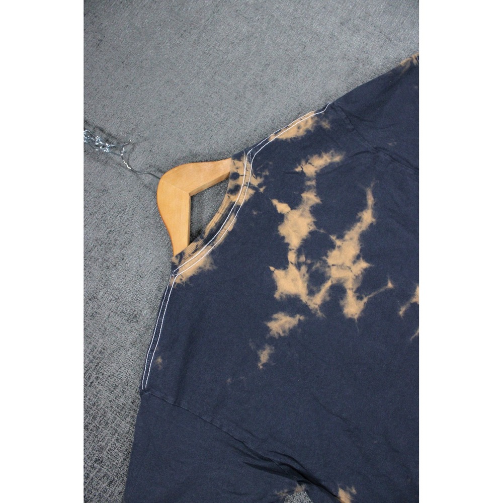 Death Row Records Acid Wash Tie Dye Graphic T-Shirt Navy Red Mens 1X - Picture 4 of 10
